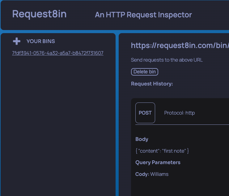 Request8in: An application for monitoring webhooks